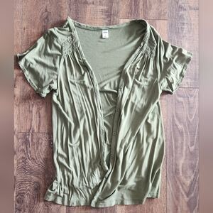 Old Navy Sage Green Button-Down Shirt